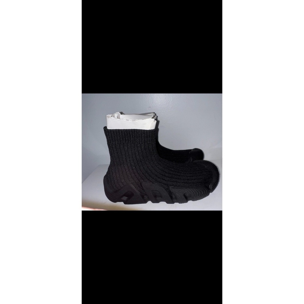 Zara Black Knit Sock High Top Slip-On Men's Athletic Sneakers Rubber Sole Size11 - Picture 4 of 8